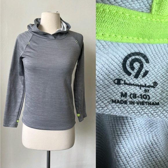 Champion C9 Girls Grey Hoodie Sweatshirt Size Medium 8-10 - Picture 1 of 8